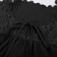 thumbnail image 7 of Women's Casual Lace Trimmed U Neck Sleeveless Loose Fit Tank Top for Everyday Leisure Pure Color Summer Camisole Comfortable Stretchy Blouse Black M, 7 of 7