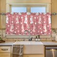 thumbnail image 2 of Yayeee Kitchen Curtains Tier Set of 2 Light Filtering 57"x36" Over Sink Window Panels, Bunny Love Blooms, 2 of 7