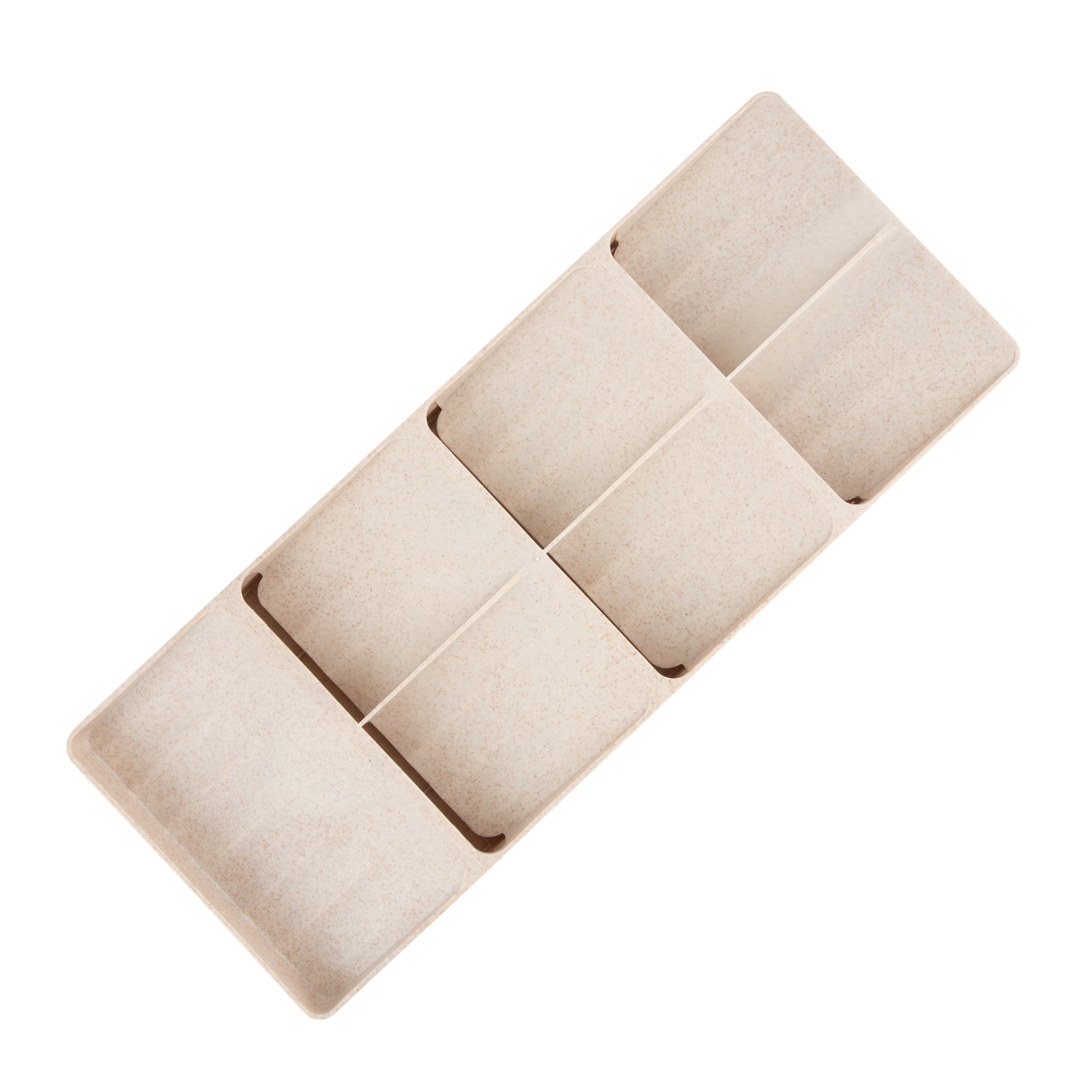 Kitchen Details 7 Compartment Cutlery Organizer 15.87 L x 6.22 in Natural