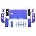 thumbnail image 2 of eXtremeRate Chameleon Glossy Purple Blue Back Plate for Nintendo Switch Console, NS Joycon Handheld Controller Housing with Full Set Buttons, DIY Replacement Shell for Nintendo Switch, 2 of 9