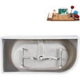 thumbnail image 4 of 59" Streamline G-69-280-BGL Soaking Glossy White Freestanding Tub and Tray With Internal Drain in Brushed Gold, 4 of 8