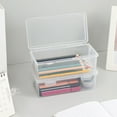 thumbnail image 6 of DAILIHIVE Plastic Pencil Case,Extra Large Pencil Case,Stackable Translucent Clear Pencil Box,Office Supplies Storage,Organizer Box For Gel Pens Erasers Tape Pens Pencils Mark, 6 of 6