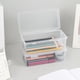 thumbnail image 5 of Extra Large Capacity Plastic Pencil Box Stackable Translucent Clear Pencil Box Office Supplies Storage Organizer Box For Gel Pens Erasers Tape Pens Pencils Mark, 5 of 5