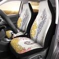 thumbnail image 1 of RYLABLUE Set of 2 Car Seat Covers Coral Reef Collection Fish and Sea Shells on Bottom Universal Auto Front Seats Protector Fits for Car,SUV Sedan,Truck, 1 of 5