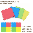 thumbnail image 3 of Tapete Antigolpes para Bebé INMATMEX de Goma EVA Multicolor de 60x60 cm Acolchonado y Lavable con 32 Piezas 11.52 m2, 3 of 5