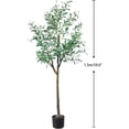 thumbnail image 3 of Maydear Artificial Olive in Pot Faux Houseplant, for Indoor Outdoor House Home Office Garden Modern Decoration Housewarming Gift, 59”, 2 Pack, 3 of 3