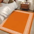 thumbnail image 4 of 3'x5' Area Rugs, Burnt Orange Geometric Indoor Outdoor Area Rug for Living Room Bedroom, Country Greece Key Art Washable Bathroom Rugs Kitchen Floor Carpet Mats Home Decor Aesthetic, 4 of 8