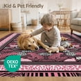 thumbnail image 4 of ODIKA Pink Leopard Zebra Mixed Contrasting Border Statement Print Cheetah for Playroom, Bedroom, Reading Nook, Pet Friendly & Kids Safe Play, 4 of 7