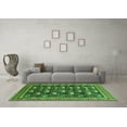 thumbnail image 3 of Ahgly Company Indoor Square Oriental Green Industrial Area Rugs, 3' Square, 3 of 4