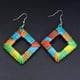 thumbnail image 5 of Pendientes colgantes geométricos en cordón de de color brillante Boho Lady Ear Stud Salvador pendientes colgantes geométricos, 5 of 9