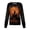 Black #42, variant on Halloween Scrub Tops for Women Bat Pumpkin Long Sleeve Horror Medical Scrubs Castle Skeleton Funny Button Down Medical Uniform, S