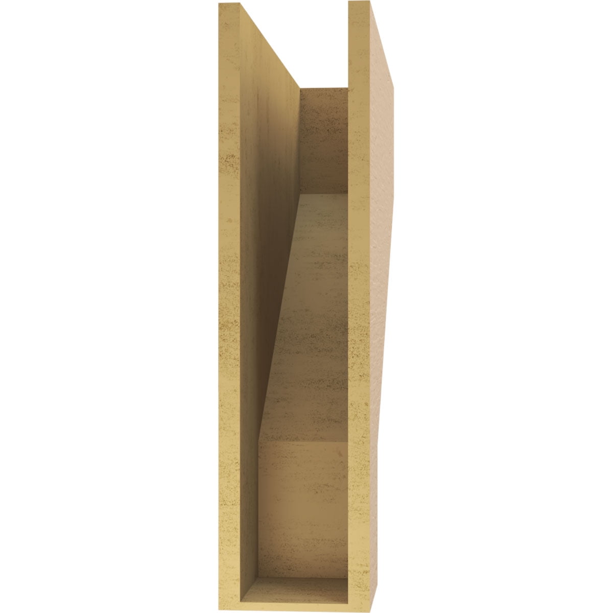 7"W x 28"D x 28"H Thin Clemmons Rough Cedar Woodgrain TimberThane Corbel, Primed Tan