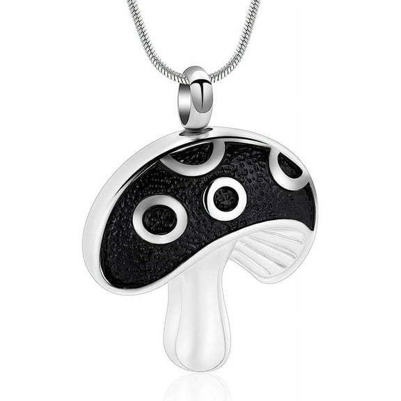 Mushroom Shaped Urn Necklace for Ashes Memorial Ashes Jewelry Keepsake Cremation Urn Pendant for Loved One
