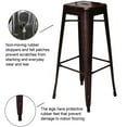 thumbnail image 3 of CSP Commerical Seating Products Oscar Gun Metal Dining Backless Bar Stool Chairs, 3 of 4