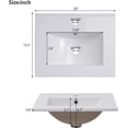 thumbnail image 2 of 20" Small Bathroom Vanity with Ceramic Basin, Freestanding Bathroom Storage Cabinet with 1 Soft-Close Door & 2 Racks, 2 of 9