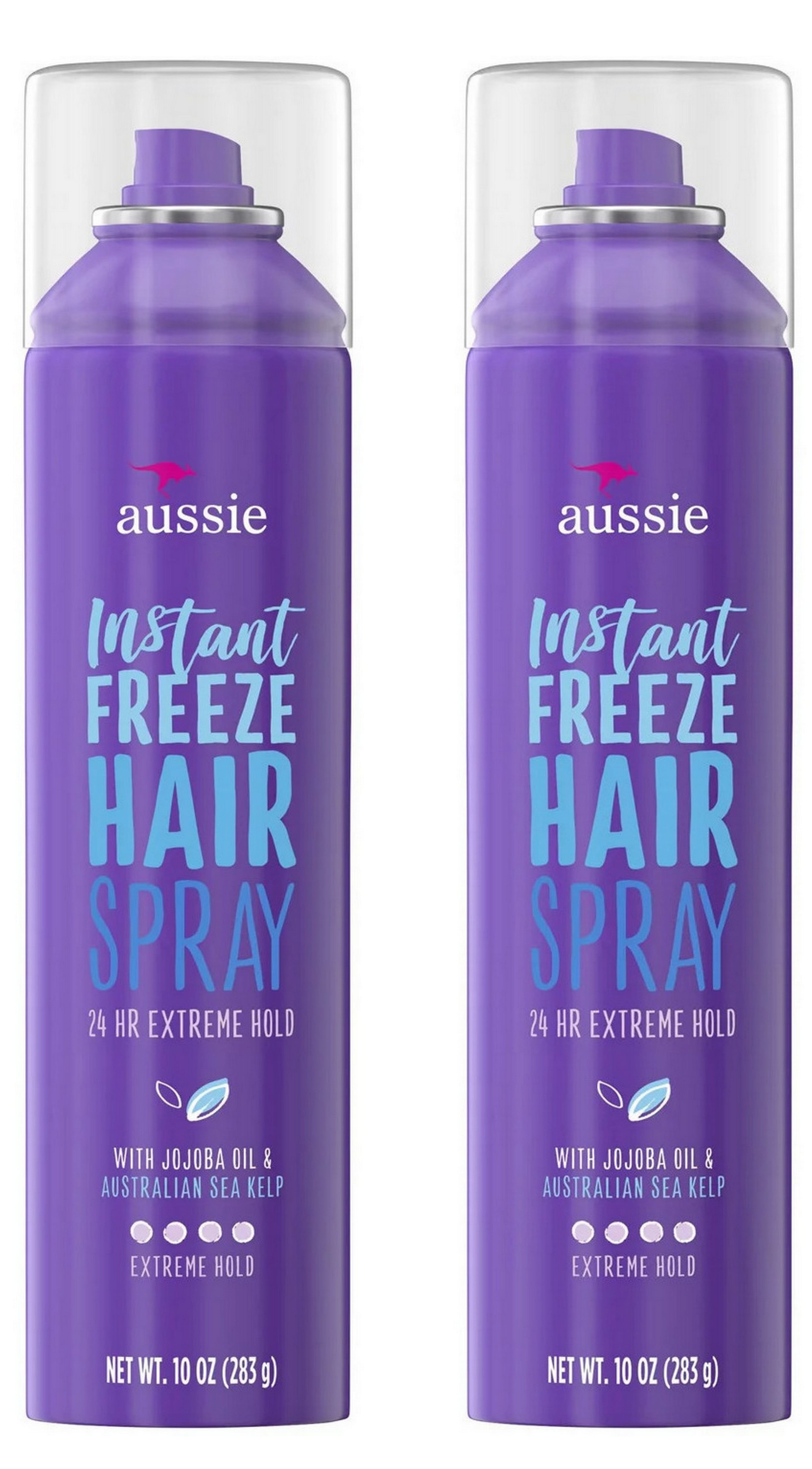 4 Aussie INSTANT FREEZE Hairspray EXTREME Hold 24H Jojoba Oil ORIGINAL  FORMULA 381519187025