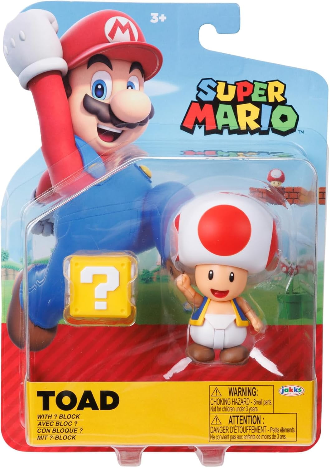 Nintendo 4 inch action figure Toad with question block - Walmart.com