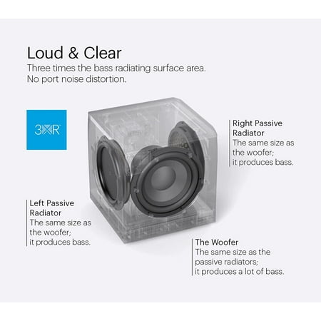 Definitive Technology - Descend DN8 8" Sub, 3XR Architecture, 500W Peak Class D Amplifier & (2) 8" Bass Radiators - White