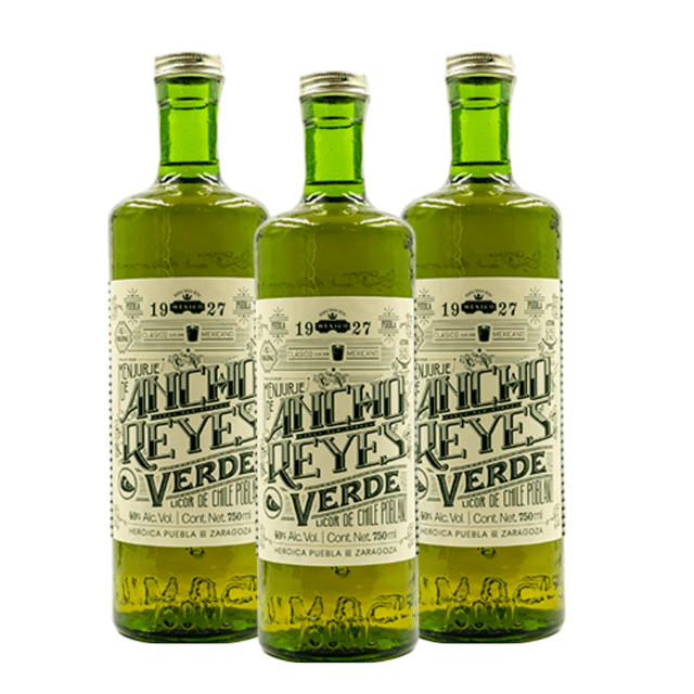 Pack de 3 Licor Ancho Reyes De Chile Verde 750Ml