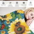 thumbnail image 3 of Orinice  for Sunflower Throw Blanket Floral Girly Sunflower Flower Soft Warm Women Girls Bed Bedding Blankets for Couch Sofa Office,Cozy Flannel Plush Blanket Gift for Kids Adults, 50"X40" 60x80in, 3 of 6