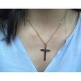 thumbnail image 3 of 24K Gold Chain Style Cross Pendant Necklace 18",20",22",24", 3 of 5