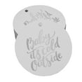thumbnail image 1 of Inkdotpot Real Silver Foil Baby It's Cold Outside Baby Shower Tags Favor Hang Paper Tags 50 Pieces, 1 of 6