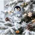 thumbnail image 3 of Amigurumi Crochet Kit Winter Penguin Ornament Handmade Holiday Needlework Supplies For Beginner DIY Decor, 3 of 5