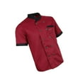 thumbnail image 1 of Chef Jacket Uniform Short Sleeve Hotel Kitchen Apparel Cook Coat Restaurant Coat M Red, 1 of 8