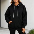 thumbnail image 4 of DHFJKG Oversized Hoodies For Women With Front Pockets Fall Winter Casual Pullover Long Sleeve Sweatshirts, 4 of 5