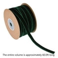 thumbnail image 3 of Green Velvet Ribbon Velvet Fabric Vintage Ribbon for Christmas Tree, Gift Wrapping, Flower Bouquet, Wreath Decorations, Bow Making (Green), 3 of 7