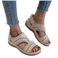 thumbnail image 4 of Zapatos de mujer de verano Tacón de cuña Retro Hollow Out Casual Sandalias de mujer Wmkox8yii  nm9372, 4 of 7