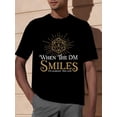 thumbnail image 1 of T-shirt à Motif Sourire Quand DM pour Hommes 100 % Coton, 1 of 5