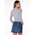 thumbnail image 3 of Celebrity Pink Women's and Women's Plus Long Sleeve Mockneck Sweater Top, Sizes XS-4X, 3 of 11