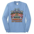 thumbnail image 2 of Wild Bobby, American By Birth Christian By Choice USA Flag Inspirational/Christian Mens Long Sleeve Shirt, Light Blue, 3XL, 2 of 3