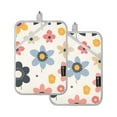 thumbnail image 7 of Yayeee Pot Holders Kitchen Heat Resistant with Pocket 7"x9.8" Cotton Oven Cooking Hot Pads, Beige Retro Flower, 7 of 7