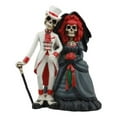 thumbnail image 4 of Day Of The Dead Skeleton Couple Wedding Statue Gothic Skeleton Cake Toppers, 4 of 7