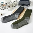 thumbnail image 5 of BKQCNKM Mens Socks for Men Wool Socks Mens Thermal Socks for Men's Wool Mountaineering Socks Outdoor Sports Mountaineering Skiing Thickened Wool Socks Winter Socks for Men, Army Green One Size, 5 of 6