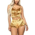 thumbnail image 1 of Licupiee Women's Sexy Velvet onesies Pajama Set for Women Babydoll Lingerie Crop Top Camisole with Shorts 2 Piece Sleepwear, 1 of 7