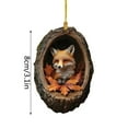 thumbnail image 3 of mfyjkho Adornos navideños de animales del bosque, acrílicos 2D para colgar en el árbol de Navidad, 8 cm (3,1 pulgadas), juego de 8, 3 of 8