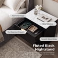 thumbnail image 4 of Furniture of America Zerik Modern Wood 2-Drawer Nightstand, Black, 4 of 17