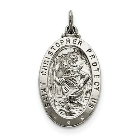 Sterling Silver Engravable Saint Christopher Medal
