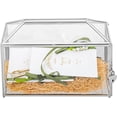 thumbnail image 1 of Small .‘‘ x .‘‘ x .‘‘ Glass Card Box with Slot & Lock for Wedding Reception Geometric Clear Envelops Box Suitable for x es Cards Gold (Slot Length cm) Handmade, 1 of 8
