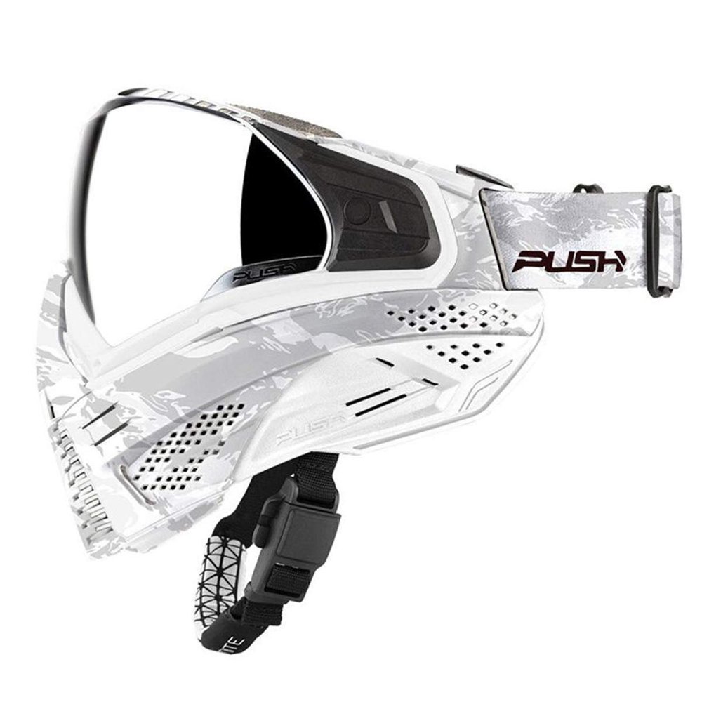 Push Unite Paintball Goggles MASK with Quad PANE Lens and CASE (White