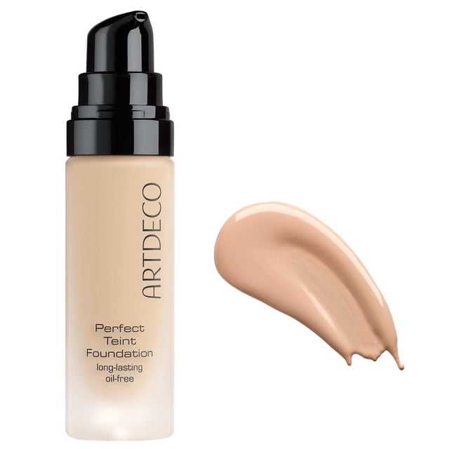 ARTDECO Perfect Teint Foundation - Vainilla cálida N?20 - Fórmula líquida ligera - media a completa - Sin efecto similar a una máscara - Oculta imperfecciones - Maquillaje vegano - Hialurón - 0.67 o