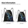 thumbnail image 2 of Balery colorful flames dinosaur Pattern Drawstring Backpack Bag Sport Gym Sackpack Cinch Bags Pattern Drawstring Backpack Bag Sport Gym Sackpack Cinch Bags -Small, 2 of 6