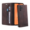 thumbnail image 3 of For Samsung Galaxy A32 5G Wallet Case,Solid Color Leather RFID Blocking Card Cash Pocket Magnetic Flip Holder Cover Folio Phone Pouch For Samsung Galaxy A32 5G,Brown, 3 of 12