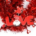 thumbnail image 6 of Hadanceo Valentine's Day Flower Wreath Hanging Decoration Vibrant Color Heart-Shaped Romantic Flower Garland  Lightweight Decoration Prop, 6 of 9