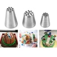 thumbnail image 2 of Bxaolu 3 PCS Grass Piping Nozzle, Stainless Steel Grass Nozzles for Cake Decorating Icing Nozzles Set Cream Tips Cake Decorating Piping Nozzle for Cakes, Cupcakes Fondant, 2 of 9