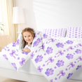 thumbnail image 3 of Homewish Cute Dog Paws Queen Comforter Set,Heart Bowknot Comforter Sets Queen,Purple,Reversible,3-Piece,1 Comforter and 2 Pillowcases, 3 of 7