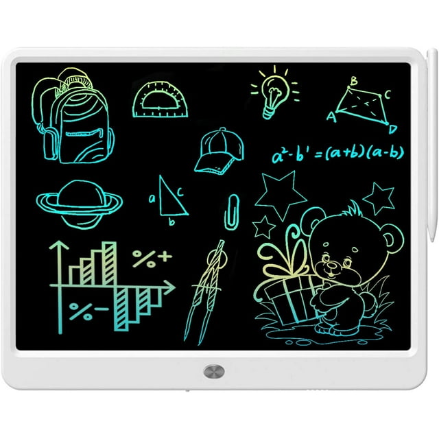 JHIJHOO Tablette d'Écriture LCD Colorée de 15 Pouces, Bloc de Dessin, Jouet Éducatif